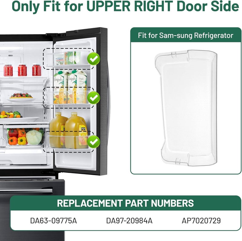 Fetechmate UPGRADED DA63-09775A DA97-20984A Refrigerator RIGHT Door Shelf Bin Fit for Sam-sung RF27T5201SG, RF27T5201SR, RF28T5001SR, RF28T5021SG Refrigerator Door Shelves By - 3 Year Free Replacement - Image 4